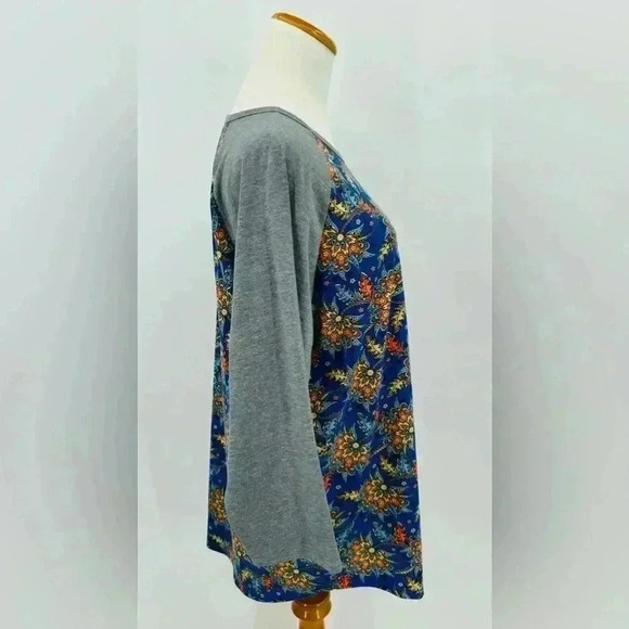 BNWT LuLaRoe Randy Blue and Orange Paisley Tee Shirt, 2XL - Picture 4 of 9